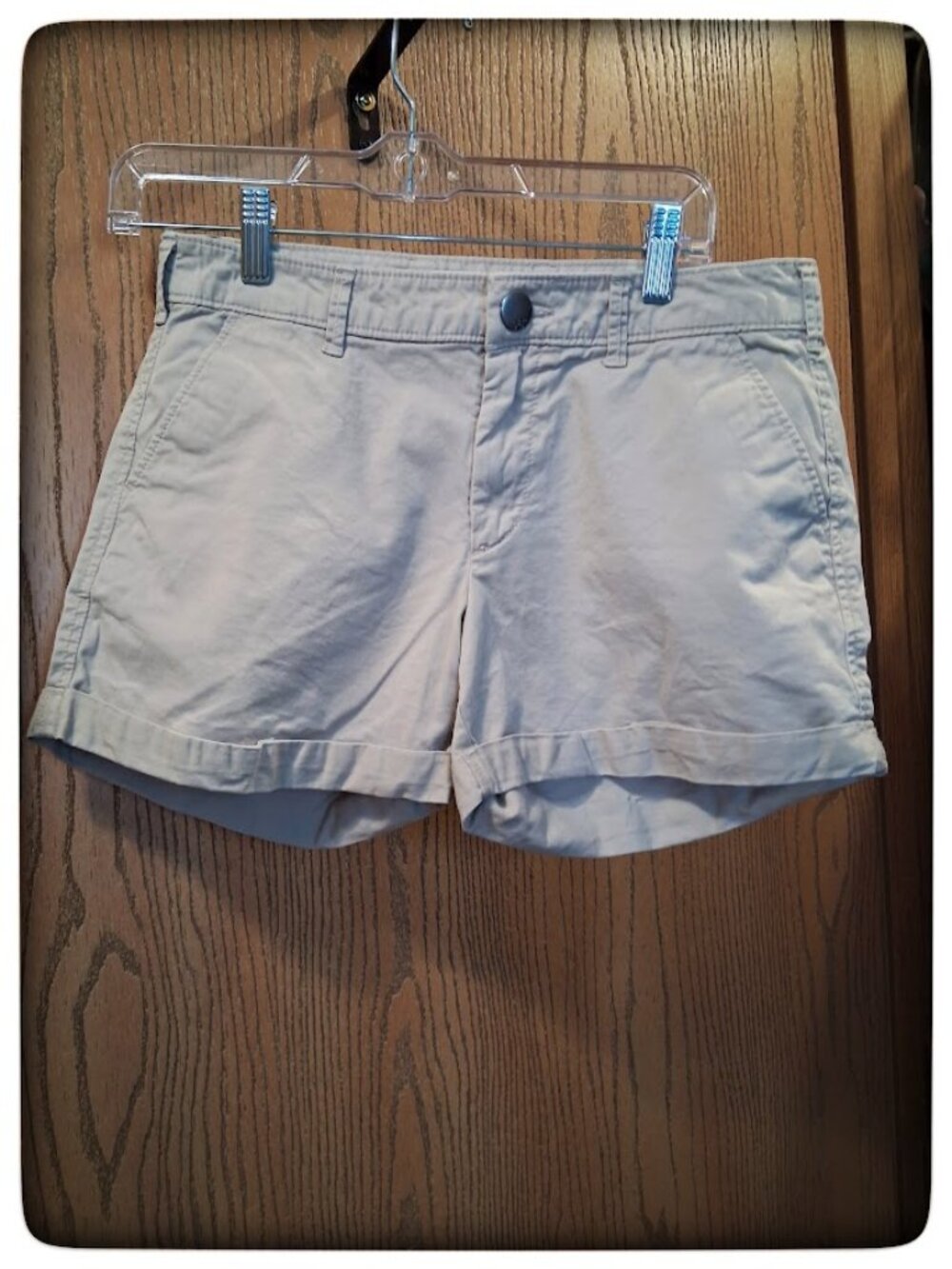 Khakis by GAP Style: Skinny Boyfriend Short Size: US 2 Pewter Gray